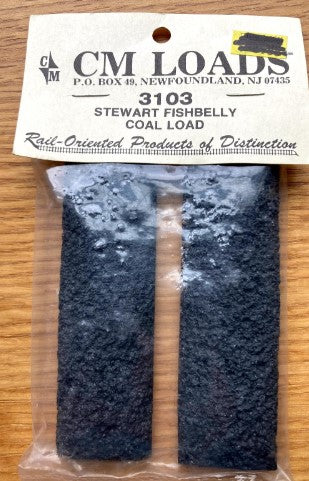 CM Loads 3103 HO Stewart Fishbelly Coal Load (Set of 2)