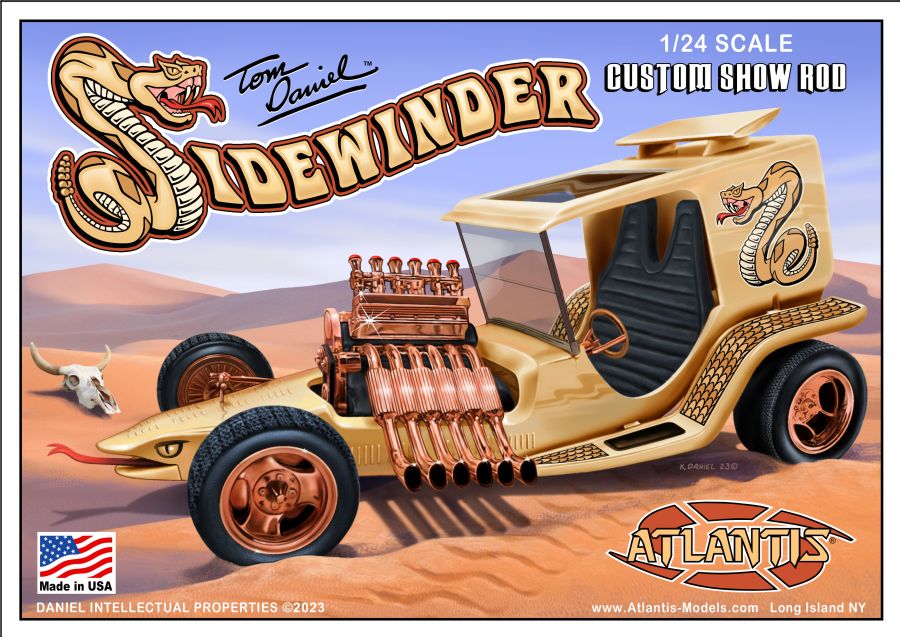 Atlantis Models M2210 Tom Daniel Sidewinder Custom Show Rod Plastic Model Kit