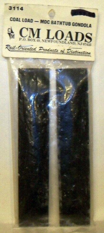 CM Loads 3114 HO Scale Roundhouse Bathtub Coal Load