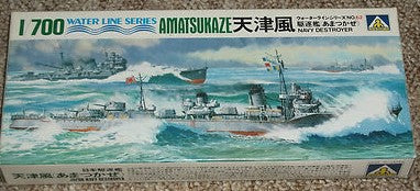 Aoshima Models WL.D062.200 1:700 Water Line Series Amatsukaze Navy Destroyer Kit