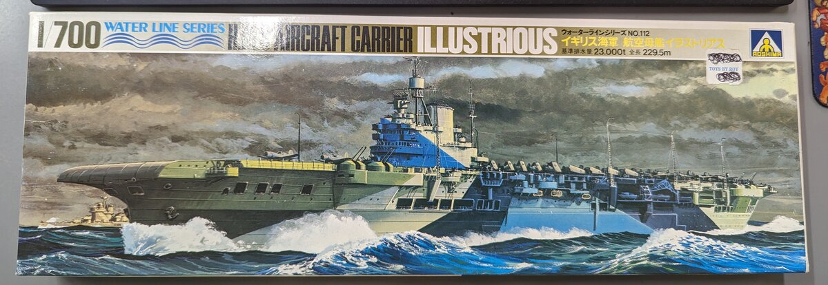 Aoshima Models 112 1:700 Illustrious HMS Aircraft Carrier Ship Plastic Model Kit