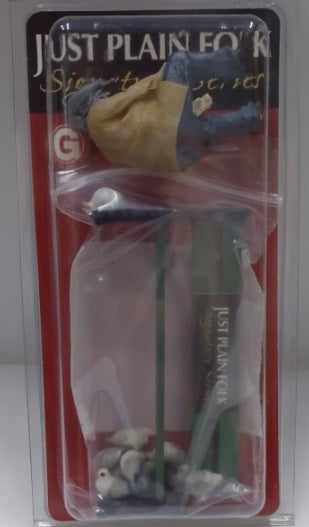 Just Plain Folk 225 G Scale Schneider Man Feeding Pigeons W/Bench