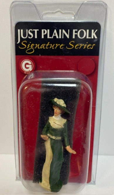 Just Plain Folk 3091 G Scale Signature Series Woman With Green Dress