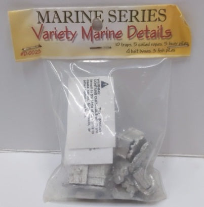 Model Tech Studios D-0023 HO Scale Marine Series Variety Metal Marine Details