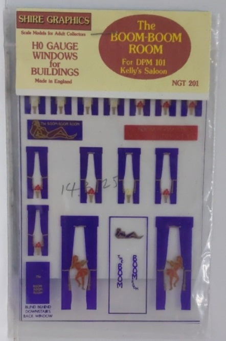 Shire Graphics 201 HO Windows For Buildings The Boom-Boom Room For DPM 101