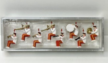 Preiser 20259-W Seated Whire Circus Band Figures (Set of 8)
