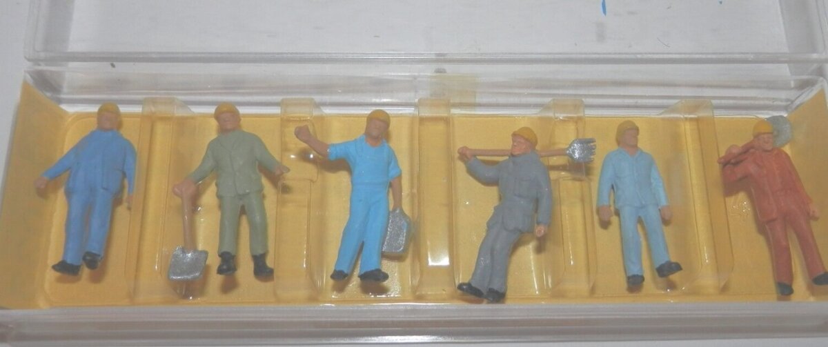 Preiser 4033 HO Construction Work Figures (Set of 6)