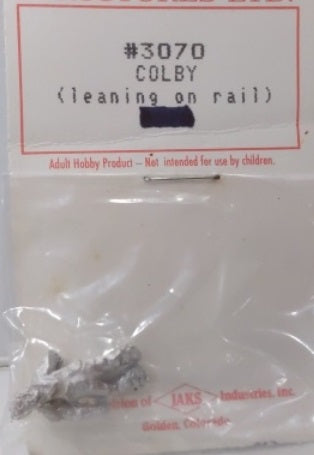 Scale Structures 3070 HO Scale Colby Leaning On Rail Unpainted Metal Figure