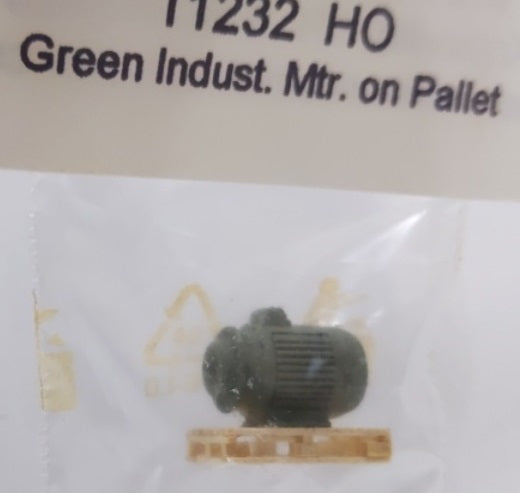 Smokey Mountain Miniatures 11232 HO Scale Green Industrial Motor On Pallet