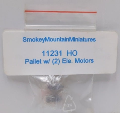 Smokey Mountain Miniatures 11231 HO Scale Pallet With 2-Electric Motor