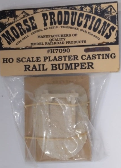 Morse Productions H7090 HO Scale Rail Bumper Plaster Casting