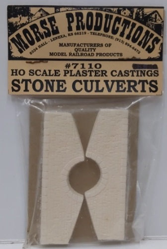Morse Productions 7110 HO Scale Stone Culvert Plaster Casting (Pack of 2)