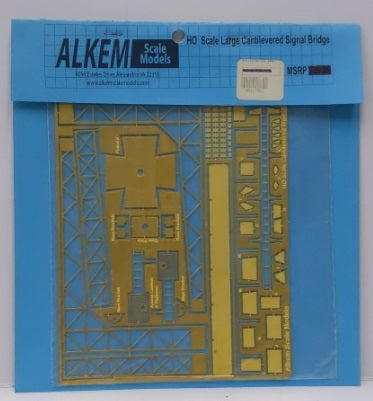 Alkem Scale Models HO Scale Brass Large Cantilevered Signal Bridge Kit