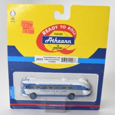 Athearn 29003 HO 1:87 Consolidated Bus Lines Flxible Visicoach Bus, Charleston