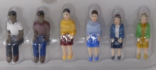 Acme 0321 HO Scale Womens & Men Sitting Painted Figures (Set of 40)