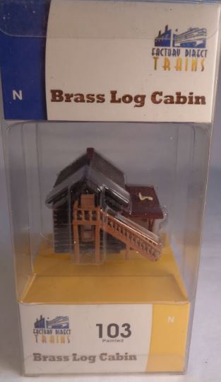 Factory Direct Trains 103 N Built Up Brass Log Cabin