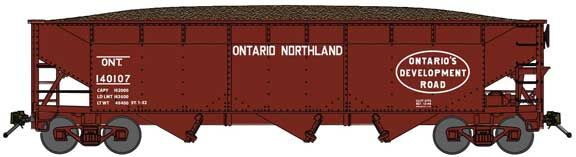 Bluford Shops 74107 N Ontario Northland 3-Bay Offset Side Hopper ONT #140118