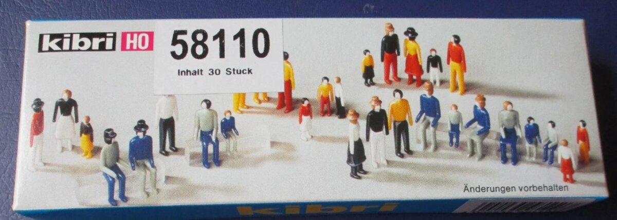 Kibri 58110 HO Scale Assorted Figures Standing & Sitting Kit (Box of 30)