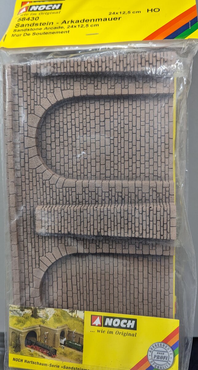 Noch 58430 HO Sandstone Arcade 24 x 12.5cm