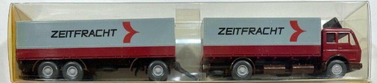 Wiking 455 HO Zeitfracht Euro Truck Mercedes Double Trailer