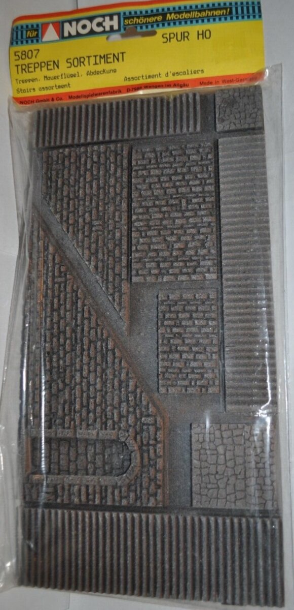Noch 5807 HO Steps & Retaining Wall Treppen Sortiment