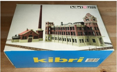 Kibri 7328 N Scale Factory Building & Fence Building Kit