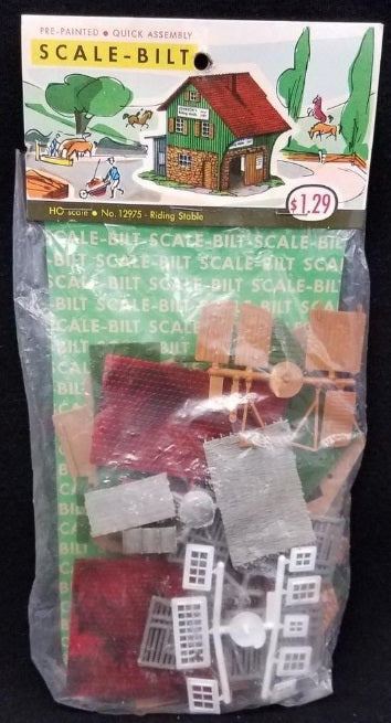 Faller 12975 HO Scale Riding Stable Pre-painted Kit
