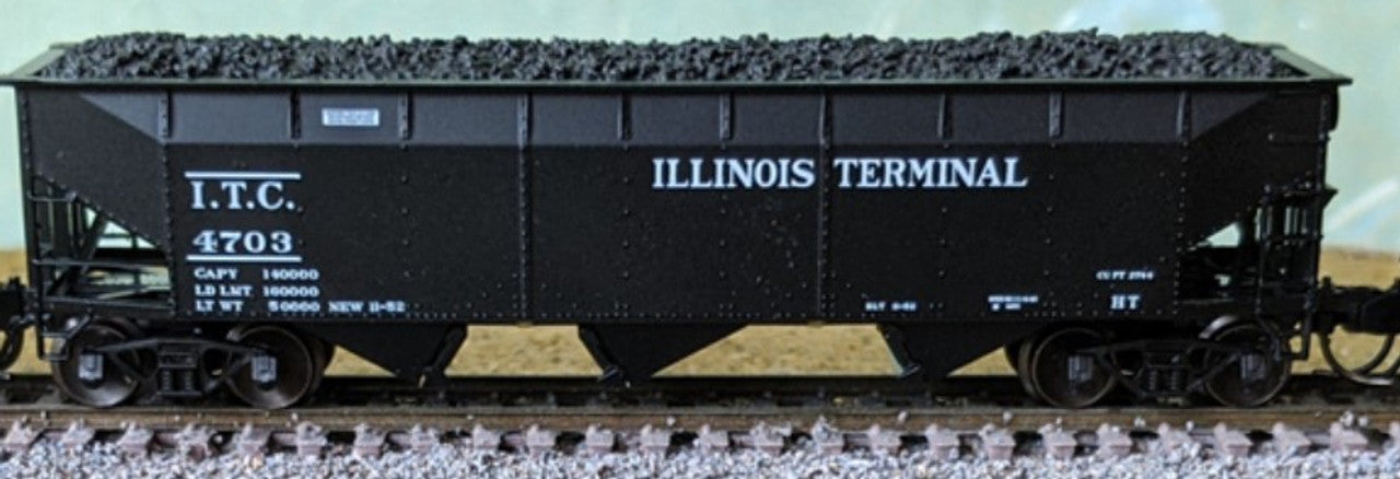 Bluford Shops 74170 N Illinois Terminal 70 Ton 3-Bay Offset Side Hopper #4703