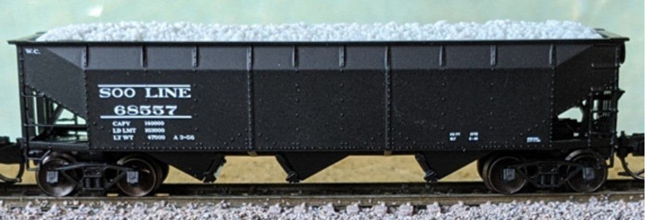Bluford Shops 74210 N Soo Line 70 Ton 3-Bay Offset Side Hopper #68557