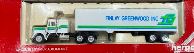 Herpa 002 HO Scale White Finlay Greenwood Inc Truck & Trailer