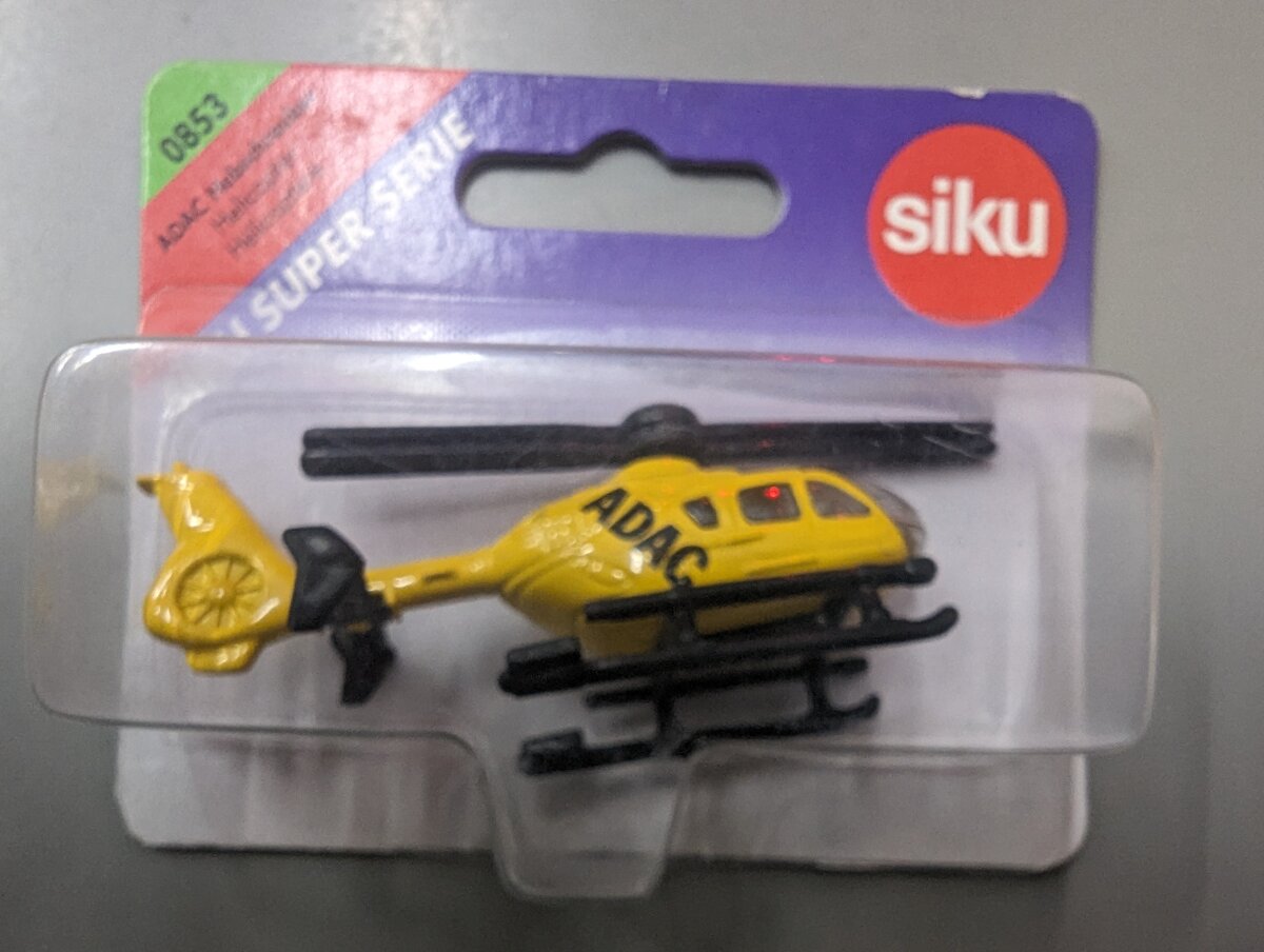 Siku 0853 1:64 Yellow ADAC Helicopter