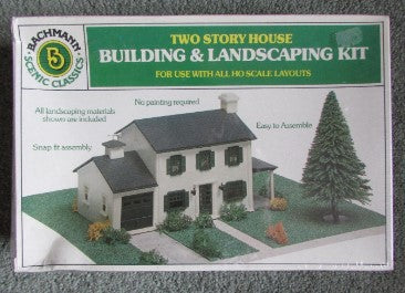 Bachmann 2551 HO Scale Two Story House Building & Landscaping Kit