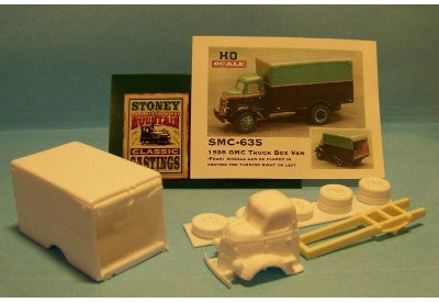 Stoney Mountain SMC-635 1:87 1938 GMC Truck Box Van White Resin Unfinished