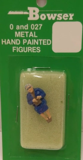 Bowser 774 O and O27 Old Woman Sitting Metal Painted Figure