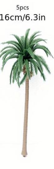 Trainz 6152 Plastic Coconut Trees without Base 6.3