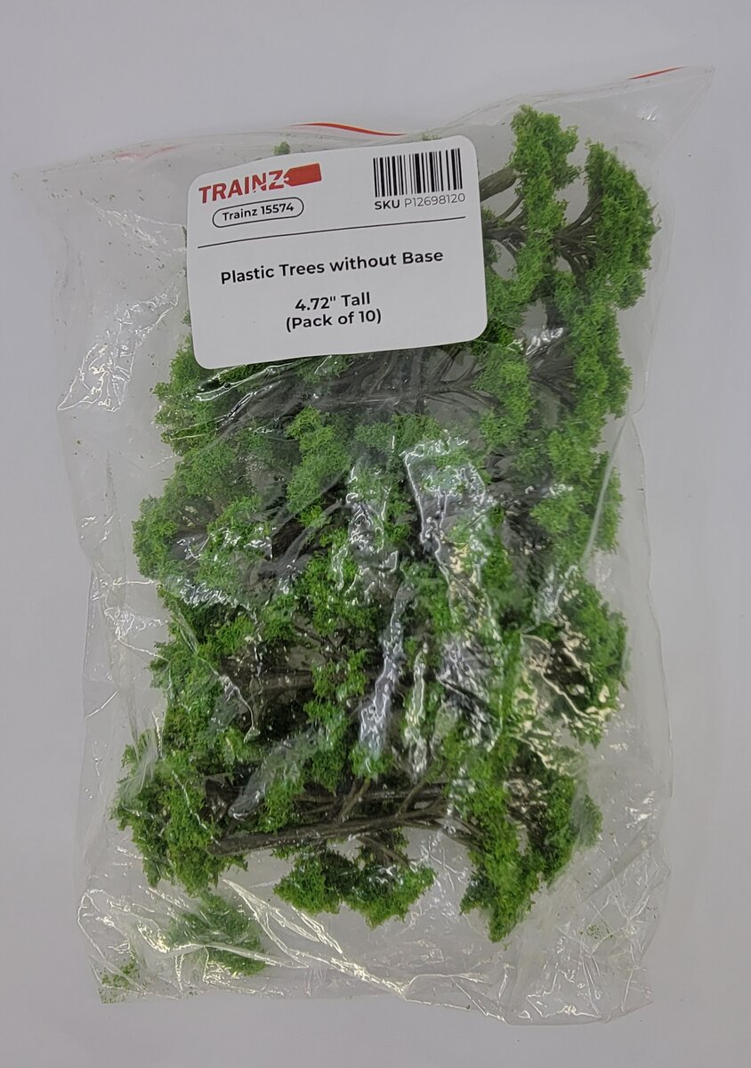 Trainz 15574 Plastic Trees without Base 4.72" Tall (Pack of 10)