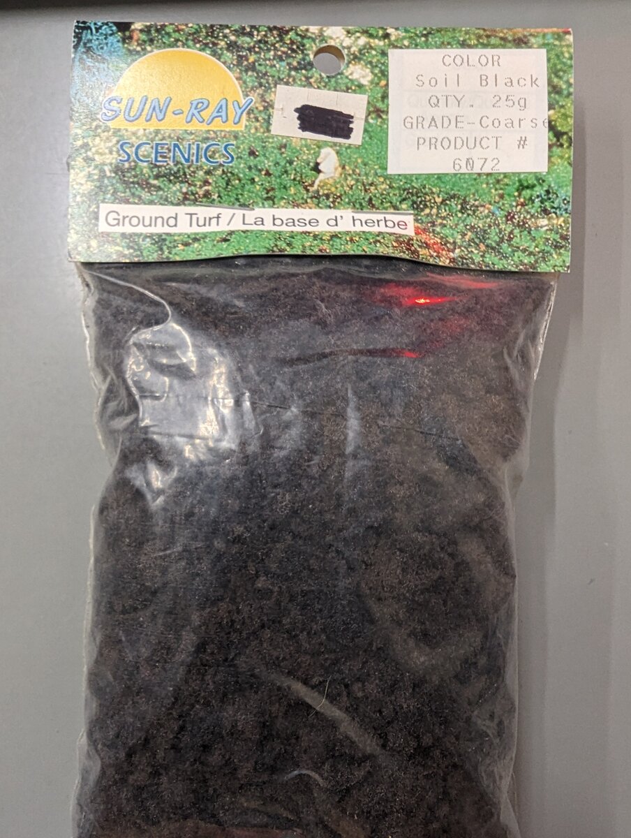 Sun-Ray Scenics 6072 Ground Turf Soil Black Grade Course 25g