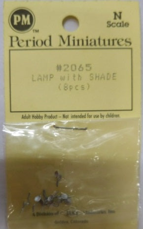 Period Miniatures 2065 N Scale Lamp With Shade (Pack of 8)