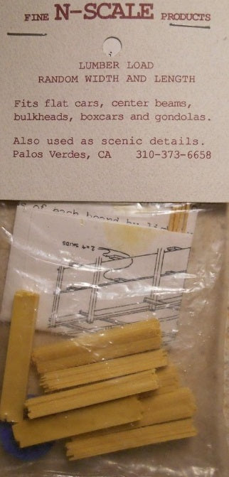 Fine N Scale Products FNL-1006 N Scale Lumber Load Random & Length