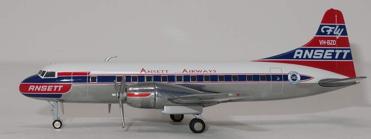 Herpa 559706 1:200 Ansett Airways Convair CV-340 VH-BZD