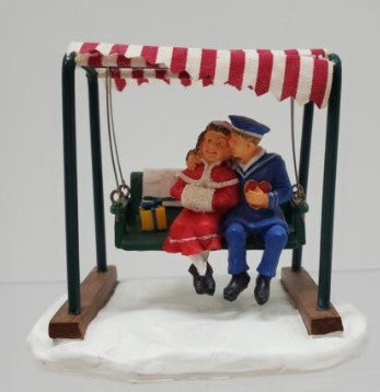 Lemax 22589 Sailor & Girl Swinging on a Covered Swing