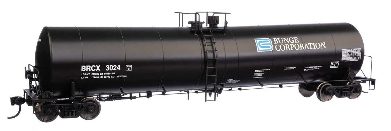 Walthers 910-48209 HO Bunge Corp. Trinity 25,000-Gallon Tank Car RTR BRCX #3024