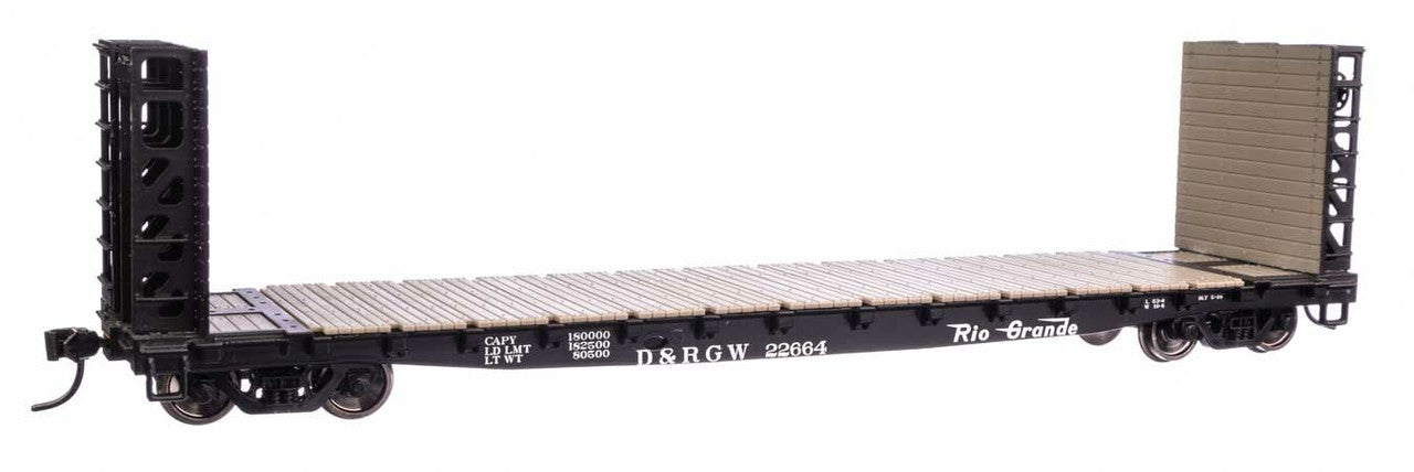 Walthers 910-5925 HO D&RGW 53' GSC Bulkhead Flatcar Ready to Run #22664