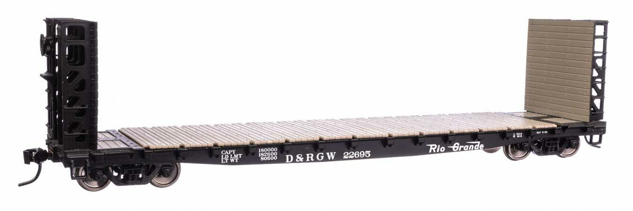 Walthers 910-5926 HO D&RGW 53' GSC Bulkhead Flatcar Ready to Run #22695