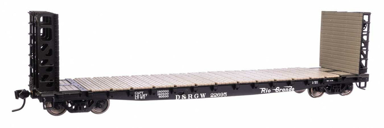Walthers 910-5926 HO D&RGW 53' GSC Bulkhead Flatcar Ready to Run #22695