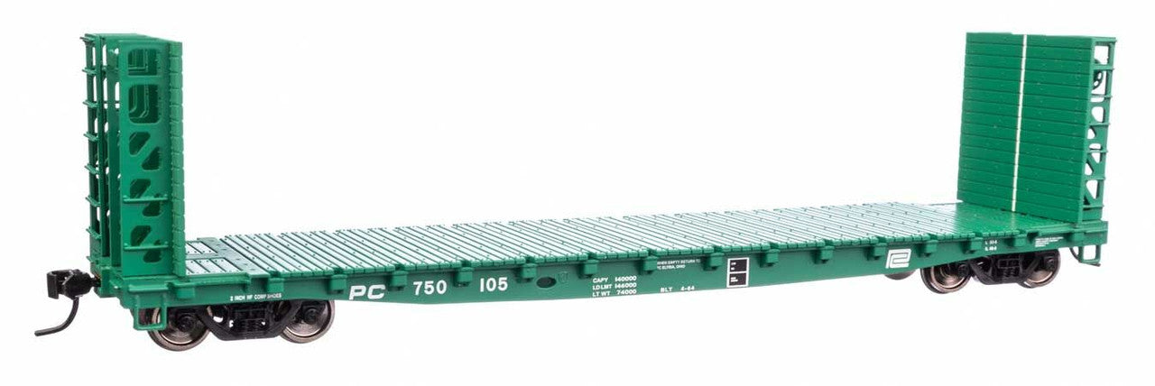 Walthers 910-5934 HO Penn Central 53' GSC Bulkhead Flatcar Ready to Run #750105