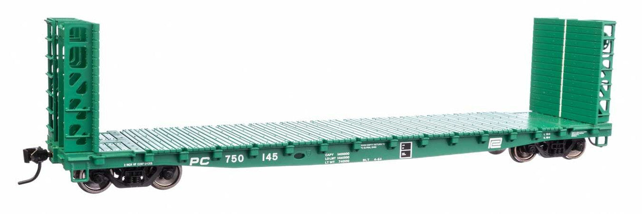 Walthers 910-5936 HO Penn Central 53' GSC Bulkhead Flatcar Ready to Run #750145