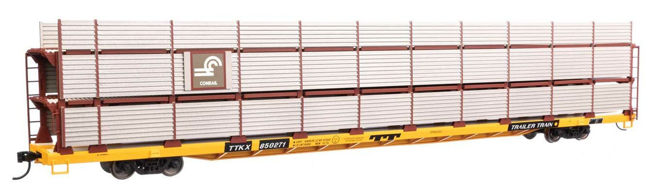 Walthers 910-8310 HO CR 89' Flatcar w/ Tri-Level Shielded Auto Rack RTR #850271
