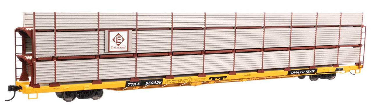 Walthers 910-8314 HO EL 89' Flatcar w/ Tri-Level Shielded Auto Rack RTR #850258