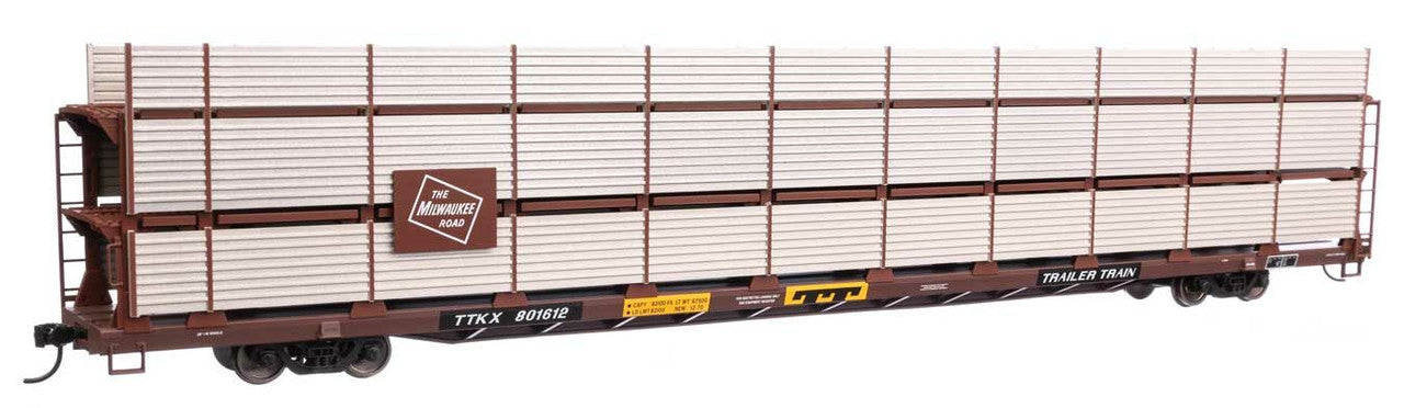 Walthers 910-8320 HO MIWL 89' Flatcar w/Tri-Level Shielded Auto Rack RTR #801612